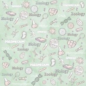 Green and Pink Biology Small Print
