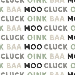 oink baa moo cluck - light sage tan wholecloth coordinate C18BS