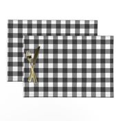 buffalo plaid (soft black) farm life wholecloth coordinate - light sage green tan C18BS