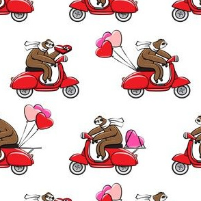 Scooter Sloths  - Valentine's Day 