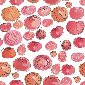 Watercolour tomatoes