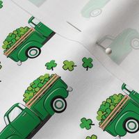 Vintage Truck with Shamrocks - St Patrick's Day - Green