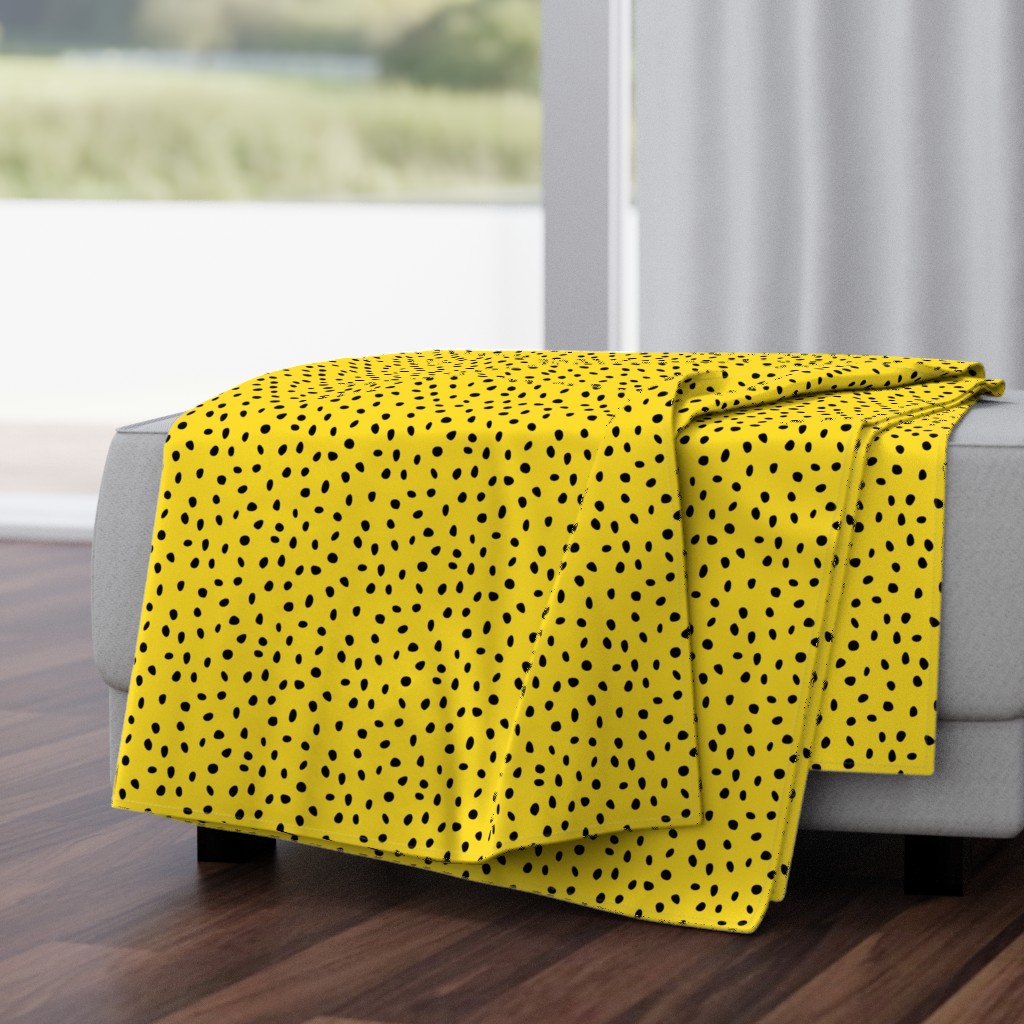 dalmation dots black on yellow