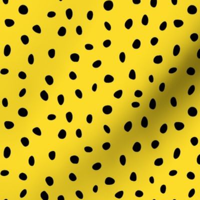 dalmation dots black on yellow