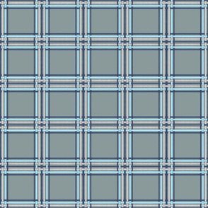 Sapphire Blue Plaid on Aqua