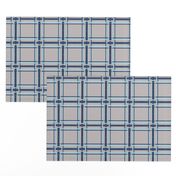Sapphire Blue and Silver mini plaid on gray final