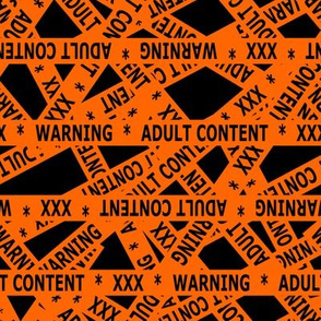 adult content tape orange and black