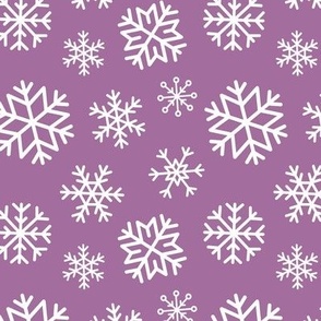 Muted Purple Snowflakes
