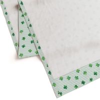 Four leaf Clover - shamrocks - st patricks day - good luck mint stripes