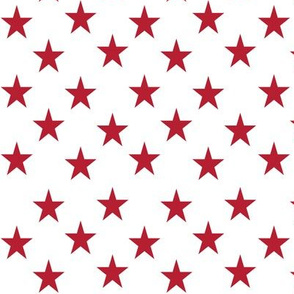 Red stars on white