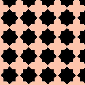Moroccan Tiles - Peachy//Black 