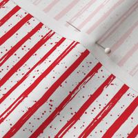 8" Bright Red Stripes with Dots