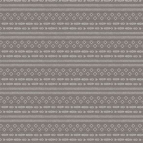 Mudcloth dark grey ivory small