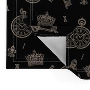 Antique Pocketwatches, Crowns &  Keys Black + Grey