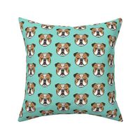 Bulldogs - Teal -British bulldog English Bulldog Dog Breed