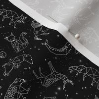 SMALL - constellations // black and white kids nursery baby geometric animals