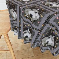 Husky dog  fabric