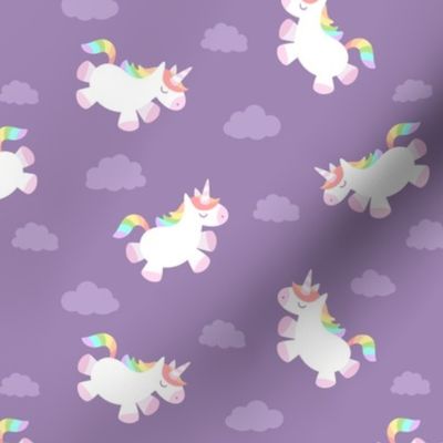 Flying Chubby Unicorn Purple