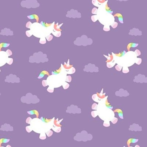 Flying Chubby Unicorn Purple