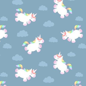 Flying Chubby Unicorn Blue