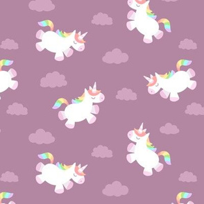 Flying Chubby Unicorn Dark Pink