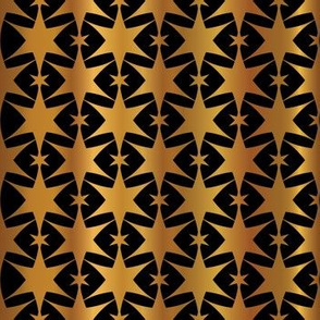 Luxe Copper Gold on Black Starry Night Sky 