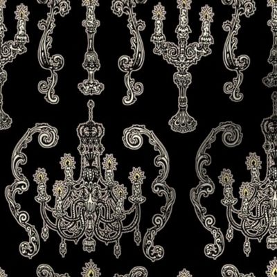 Chandelier and Candelabras Black