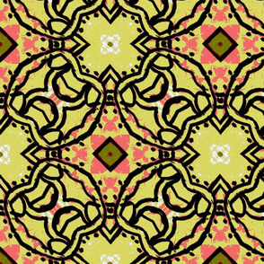 Graphic Batik - yellow and pink