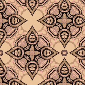 Batik- petals in rounded squares