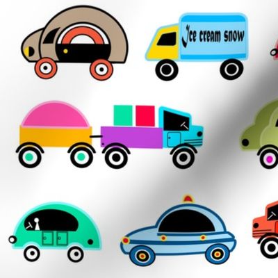 Children's seamless kids bays toy cars pattern
