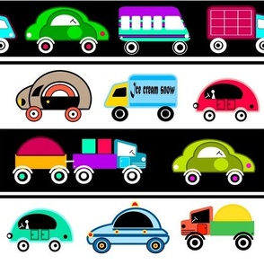 multi-colored bright cars for children's decor