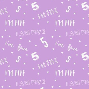 I'm Five - Purple - Birthday 