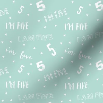 I'm Five - Dark Mint - Birthday 