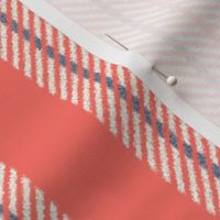 French Ticking ~ Coral Reef, Elzabeth, and Cosmic Latte  ~ Woven 