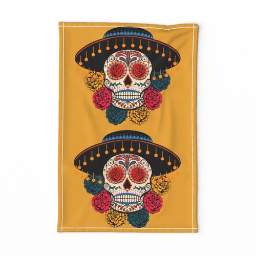 Dia Skull - Tea Towel