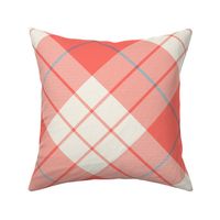 MacLeod Plaid ~ Coral Reef, Cosmic Latte, and Elzabeth ~ Textured and Rotated  