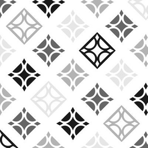 Diamond Tiles Black and White