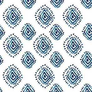8" Blue Aztec Print