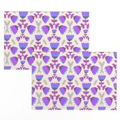 Scandinavian Floral Windmills in Purple