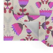 Scandinavian Floral Windmill in Pink