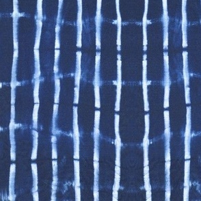 Blue bamboo shibori