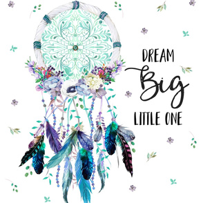 27'x36" Dream Big Little One Teal and Lilac