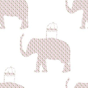 8" Ikat Elephant Print