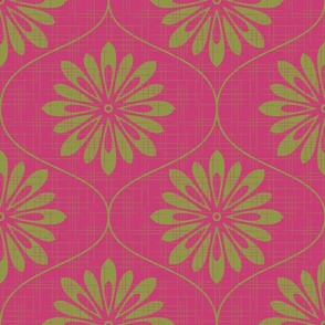 Flower Weave Texture ~ Pink Green