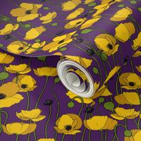 Mustard poppy repeat purple