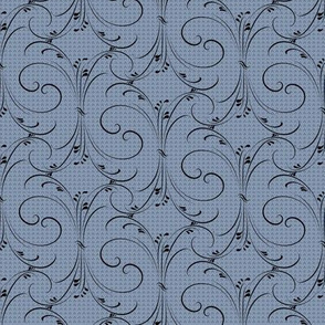 Farah Flourish: Dusty Blue Scandi, Scandinavian Folk Art