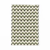 18-1i Forrest Green Watercolor Chevron on Cream _ Miss Chiff Designs 