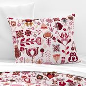 Scandi Flowers - Pink and Orange