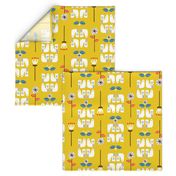 Scandi birds yellow 12"