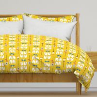 Scandi birds yellow 12"